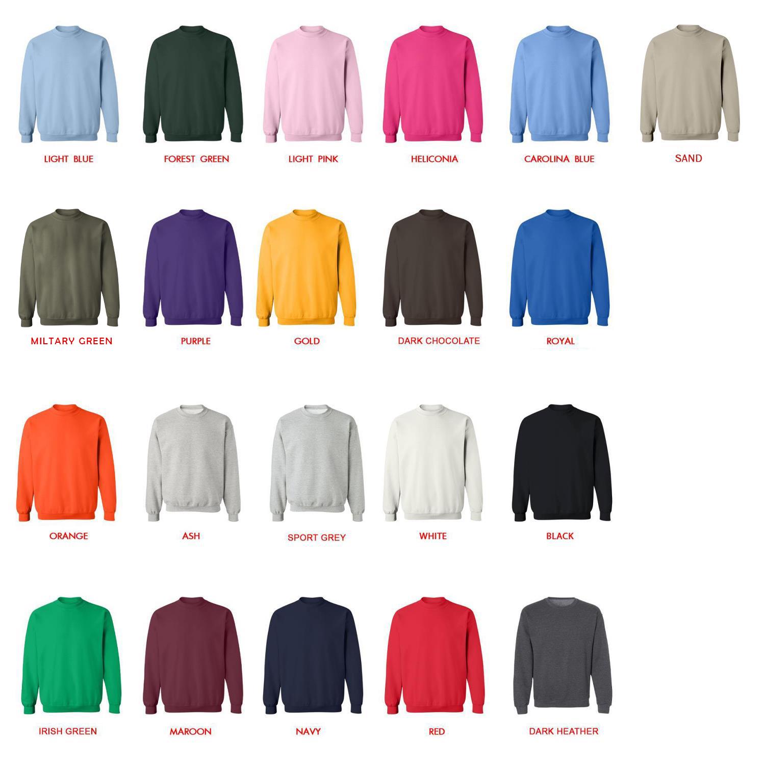 sweatshirt color chart - Persona Merch