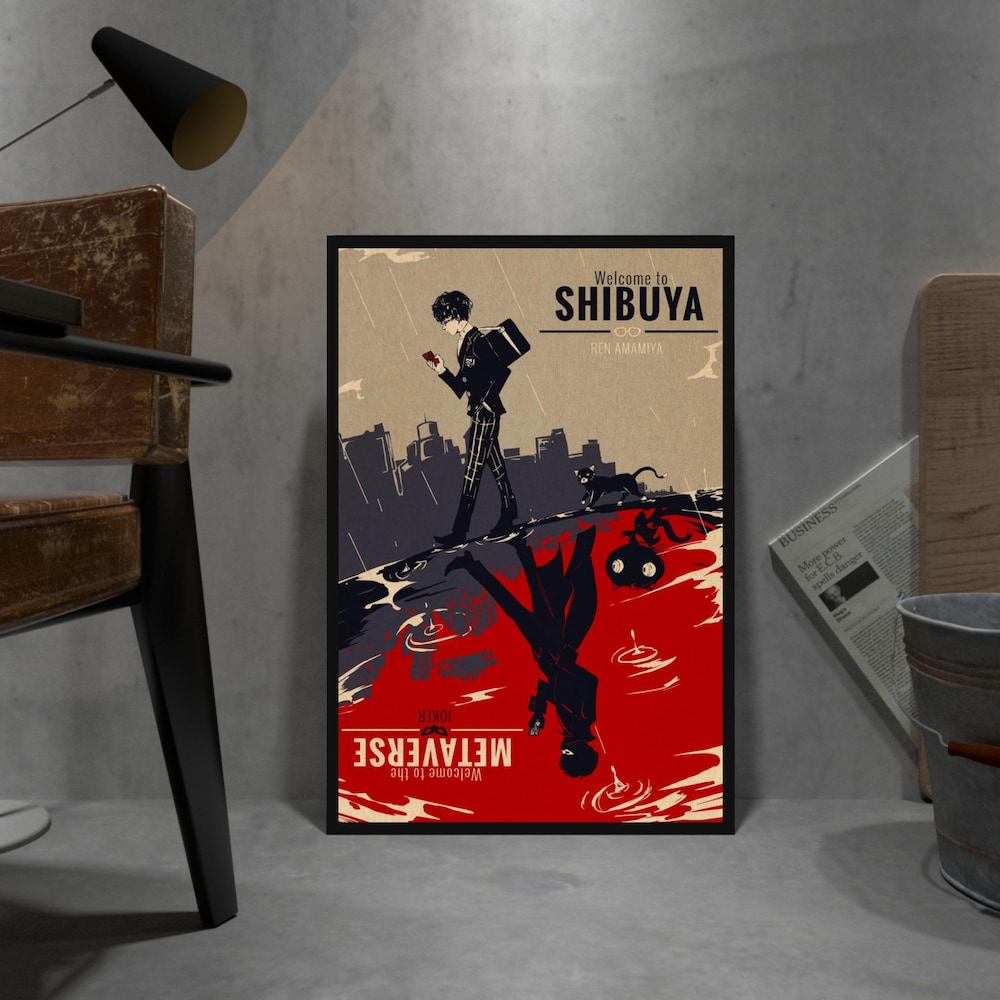 Persona 5 Shibuya Wall Art