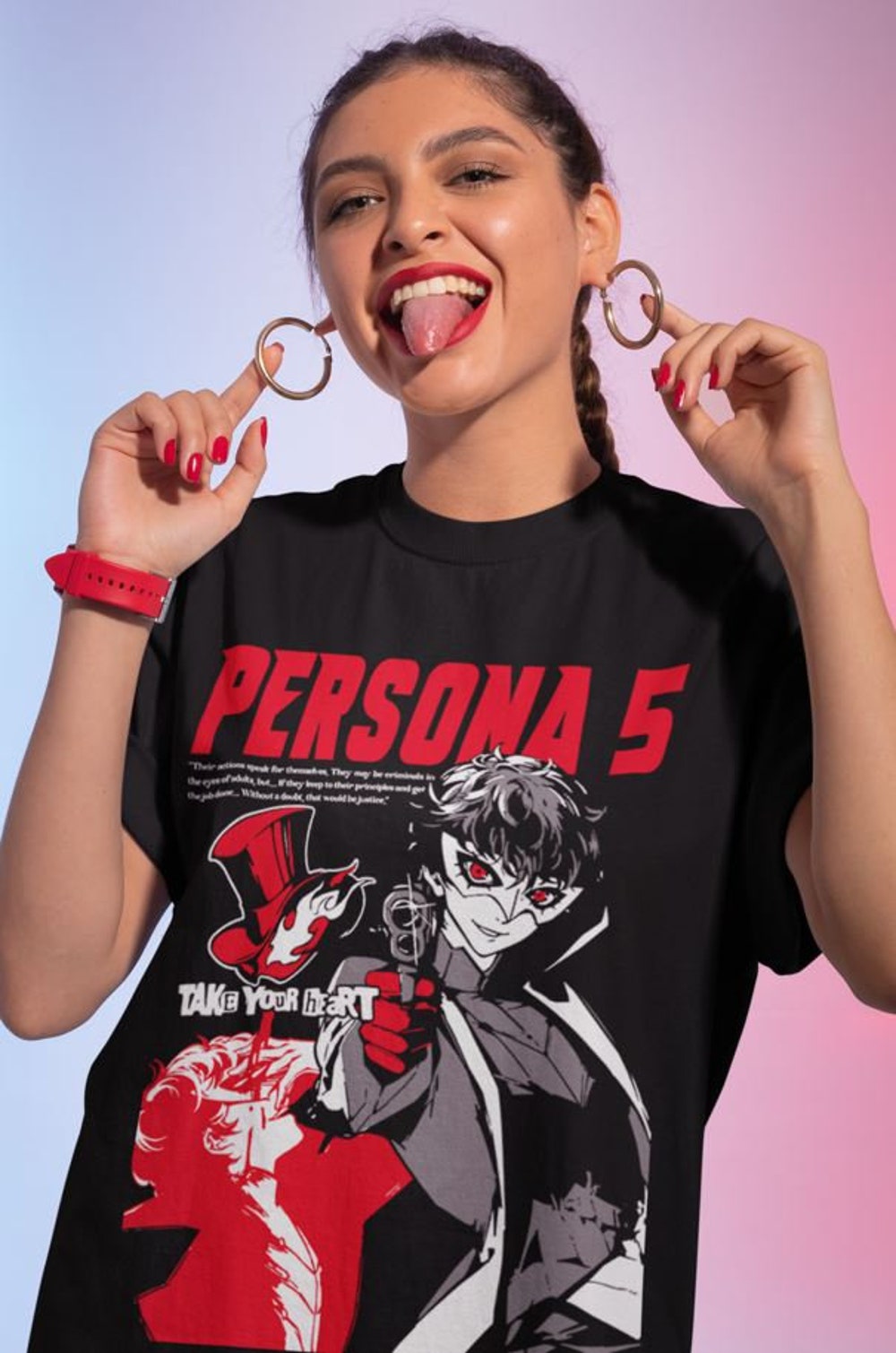 Persona 5 Goro Akechi Gaming T-Shirt - Image 2