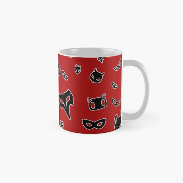 Persona 5 Royal Phantom Thief Mask Pattern Classic Mug