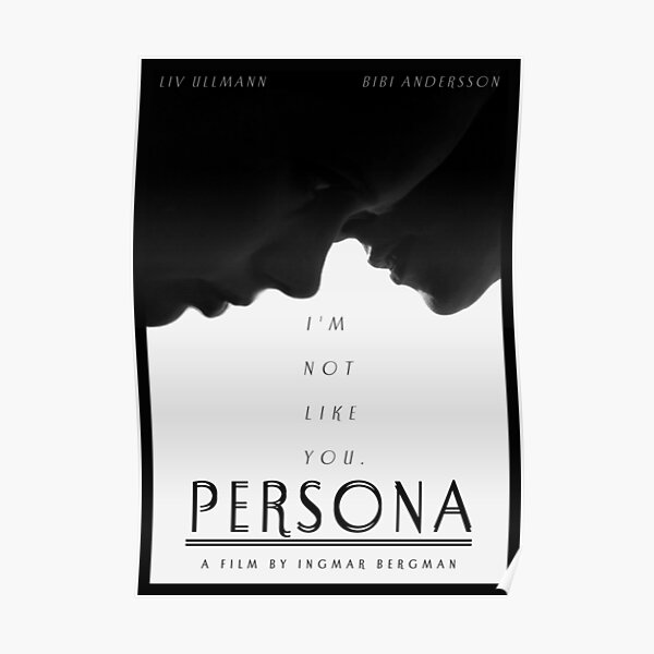 Persona Ingmar Bergman vintage Poster
