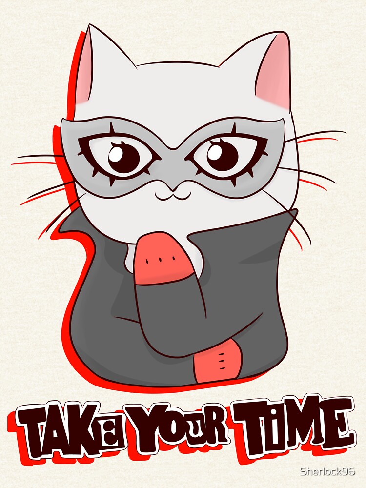 persona 5 - take your time - cat Pullover Sweatshirt - Image 2