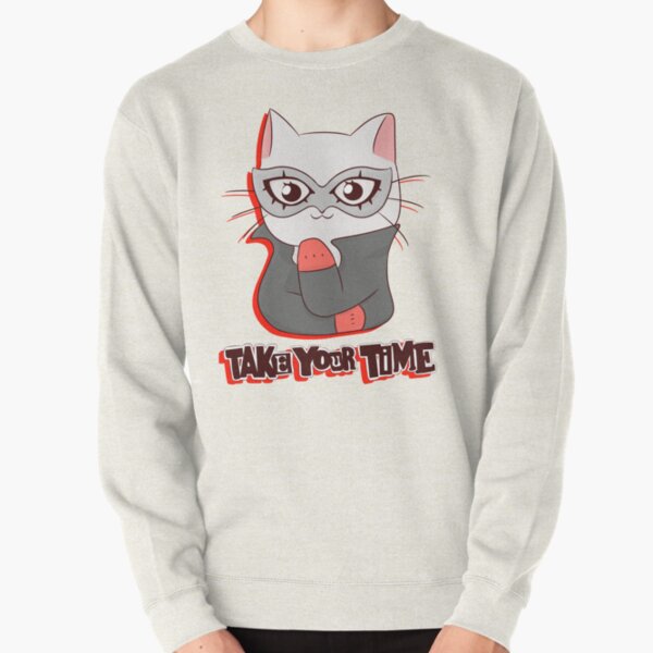 persona 5 - take your time - cat Pullover Sweatshirt