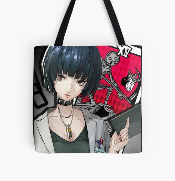 Tae Takemi Vertical Persona 5 All Over Print Tote Bag